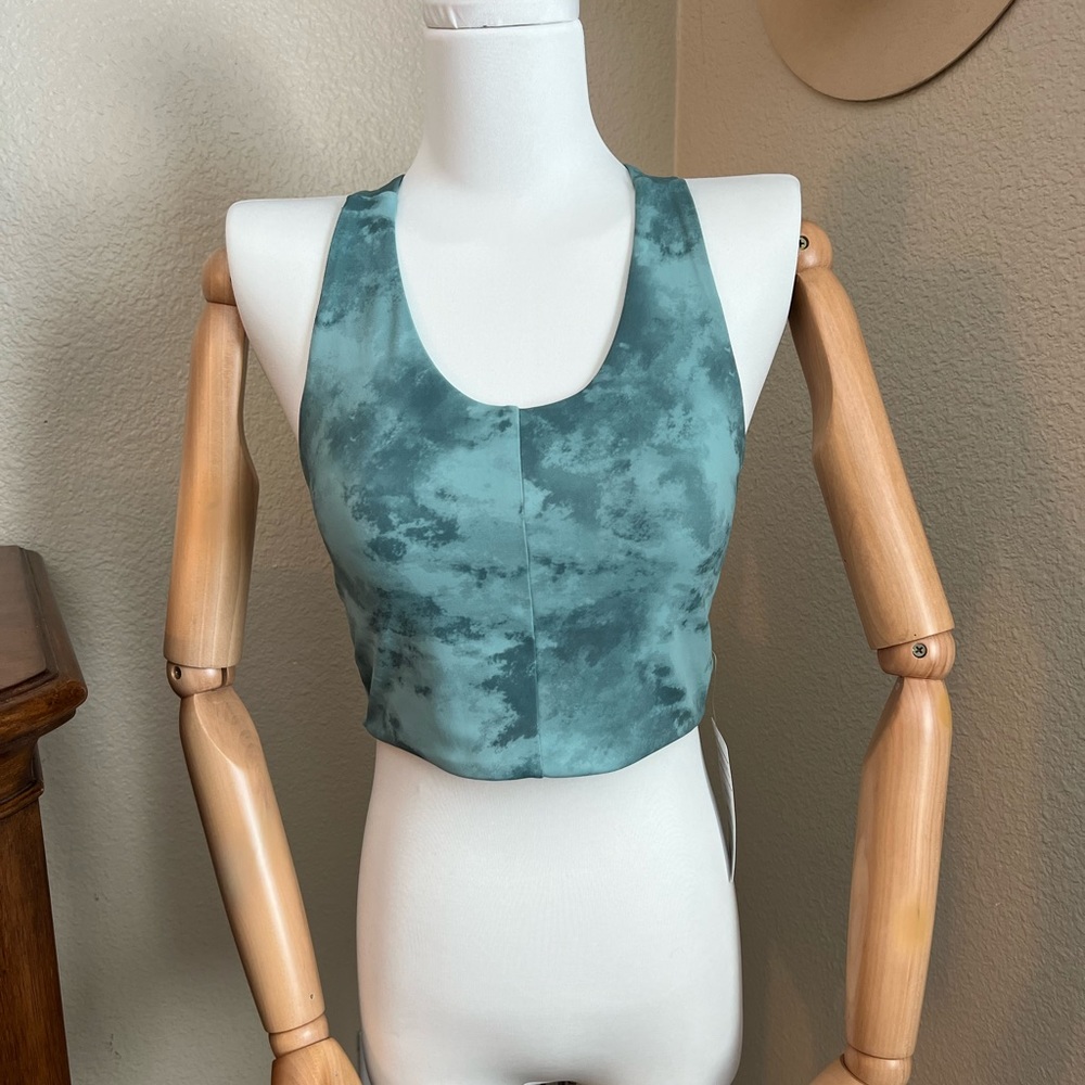Tie dye workout crop top